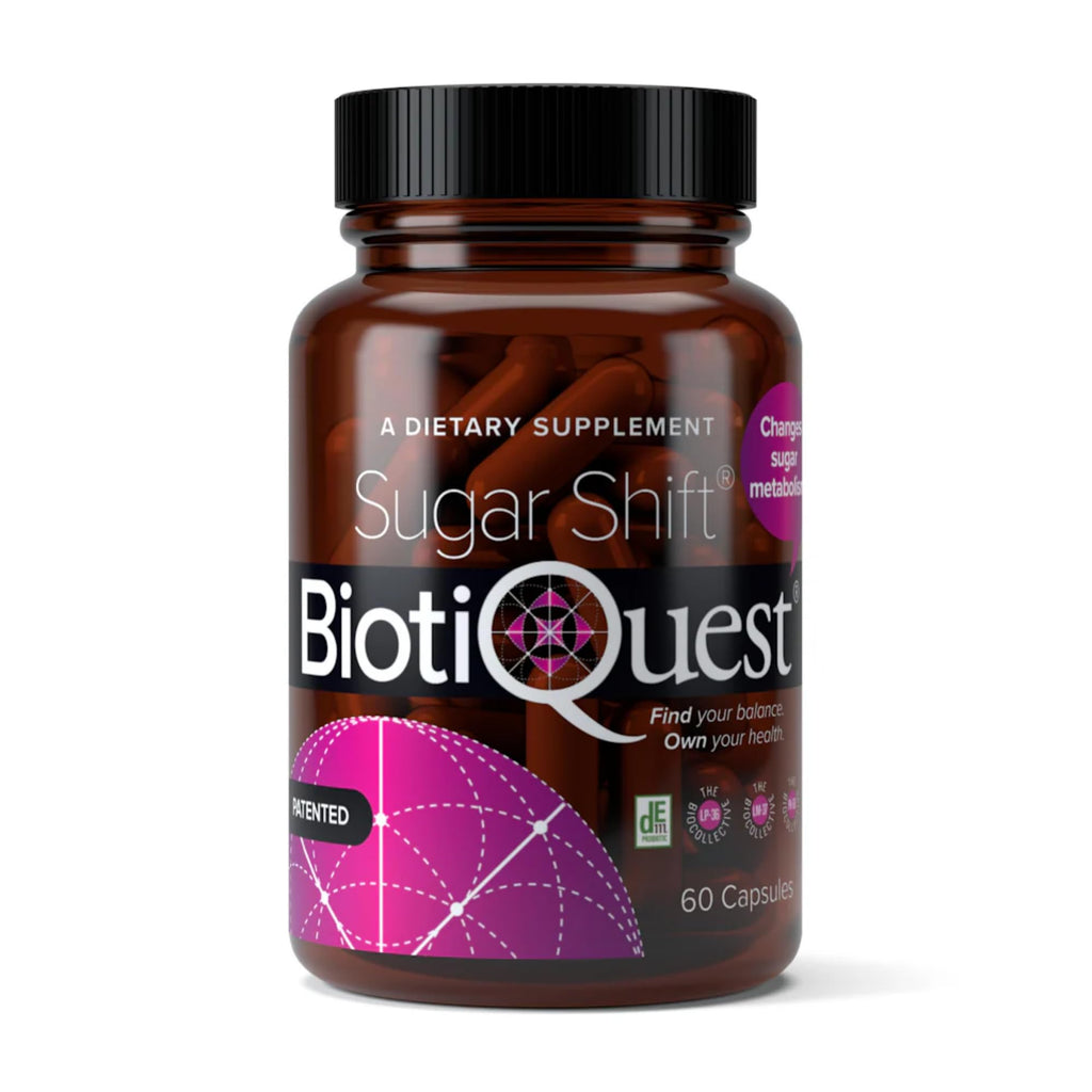 BiotiQuest Sugar Shift Probiotic | Helps Decrease Sugar & Carb Cravings and Supports Digestive Balance | 22 Billion CFU | Non-GMO, Gluten-Free, & Vegan | 60 Servings - TrustMedUSA