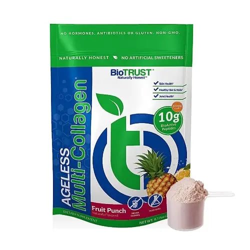 BioTrust Ageless Multi Collagen Peptides Powder – 5 Types (I, II, III, V, X) – Fruit Punch - TrustMedUSA