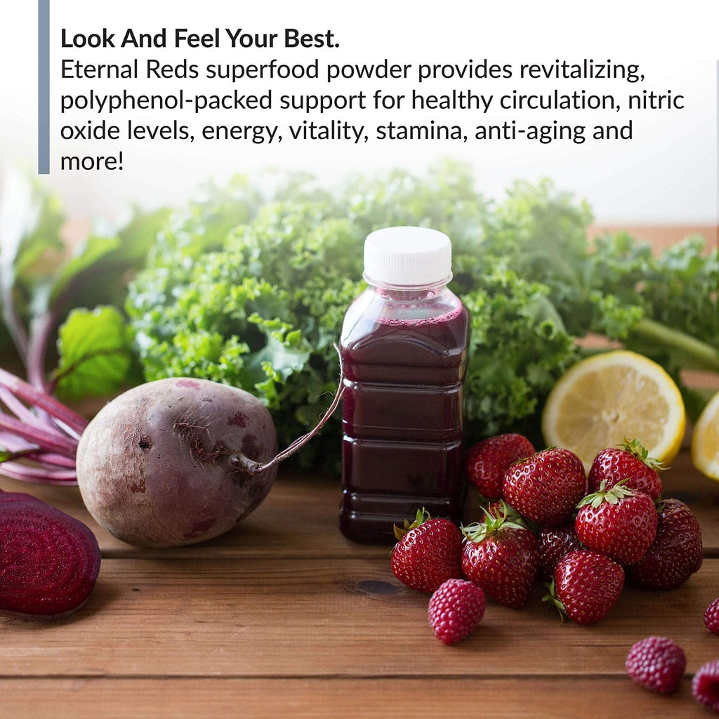BioTrust Eternal Reds, Red Superfoods Powder, Support for Heart Health and Circulation, Energy, Stamina, No Added Sugar or Caffeine, Naturally Flavored and Sweetened, Berry Flavor (30 Servings) - TrustMedUSA