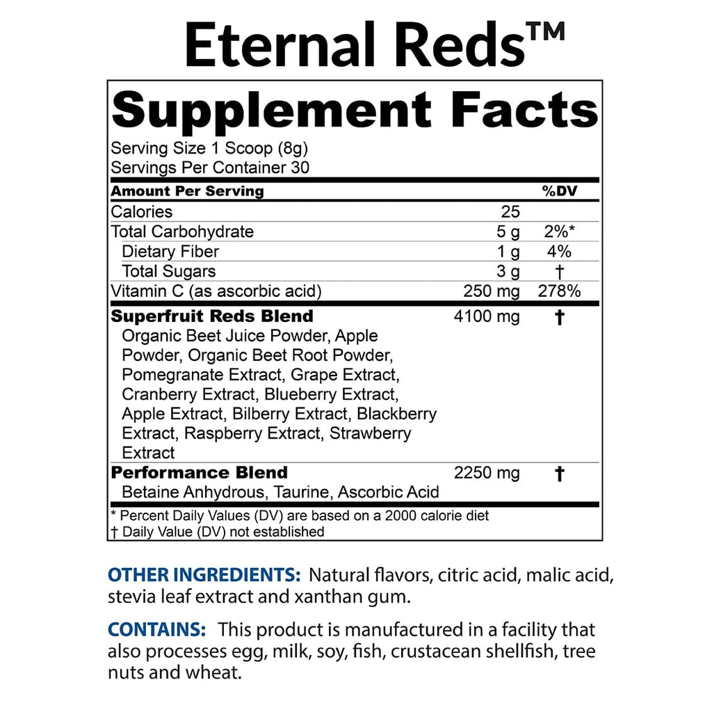 BioTrust Eternal Reds, Red Superfoods Powder, Support for Heart Health and Circulation, Energy, Stamina, No Added Sugar or Caffeine, Naturally Flavored and Sweetened, Berry Flavor (30 Servings) - TrustMedUSA