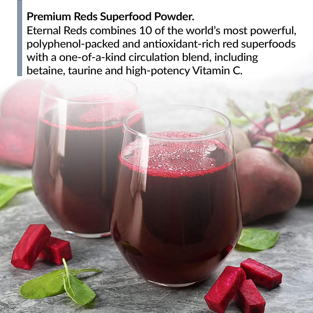BioTrust Eternal Reds, Red Superfoods Powder, Support for Heart Health and Circulation, Energy, Stamina, No Added Sugar or Caffeine, Naturally Flavored and Sweetened, Berry Flavor (30 Servings) - TrustMedUSA