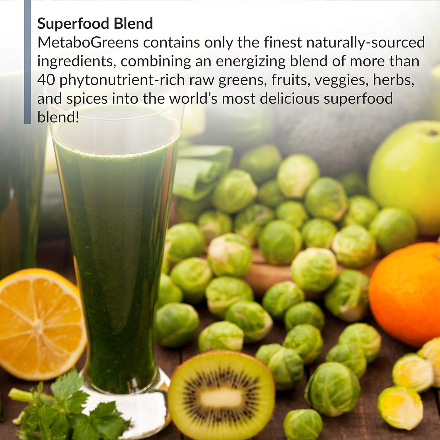 BioTrust Metabo Greens Superfood Powder - Super Greens Powder, Fruit & Veggie Blend with Clinically Studied Spectra - Non GMO, Soy Free, Gluten Free, Dairy Free, Energizing Berry Flavor (30 Servings) - TrustMedUSA