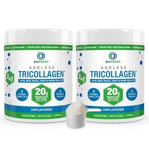 BioTrust Tri Collagen Powder - 3-in-1 Hydrolyzed Collagen Peptides Powder - TrustMedUSA
