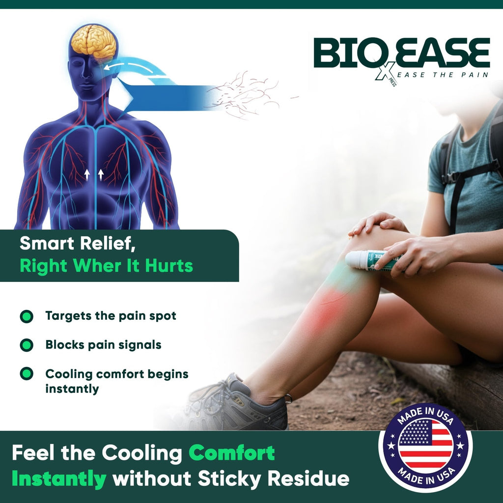 BioXPressEase Fast-Acting Hemp Pain Relief Roll On - Highly Effective, Cool & Topical Pain Relief Extra Strength for Muscle, Joint, & Back – Easy Roll On Maximum Strength - Made in USA - TrustMedUSA
