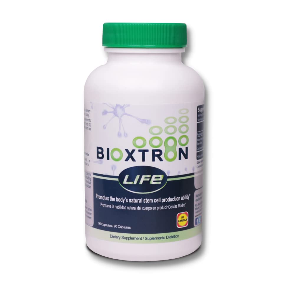 Bioxtron Life AFA Stem Cell Supplement - Joint Support & Muscle Pain - Immune System Support - Support Energy Levels - Stem Cell Production - Blue Green Algae Spirulina - 90 Caps + Cream 2 oz - TrustMedUSA