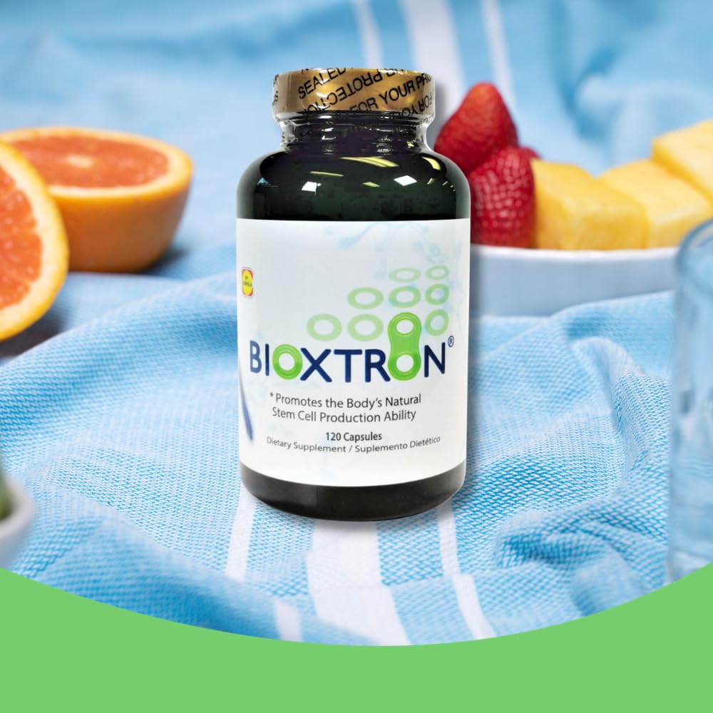 Bioxtron Natural AFA Stem Cell Supplement - Joint Support & Muscle Pain - Immune System Support - Natural Blue Green Algae Spirulina - 120 Caps - TrustMedUSA