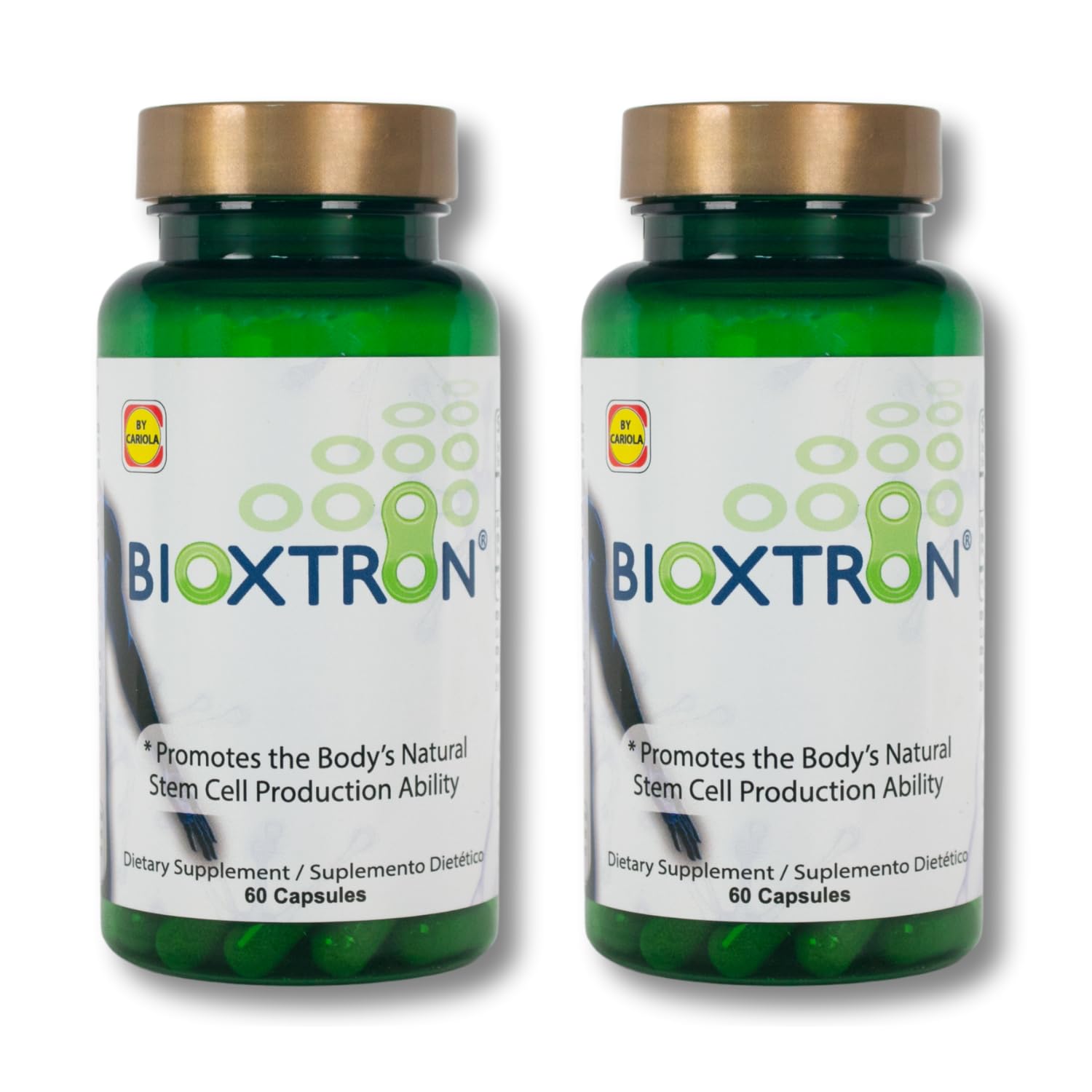Bioxtron Natural AFA Stem Cell Supplement - Joint Support & Muscle Pain - Immune System Support - Support Energy Levels - Natural Blue Green Algae Spirulina - Pack of 2-120 Caps - TrustMedUSA