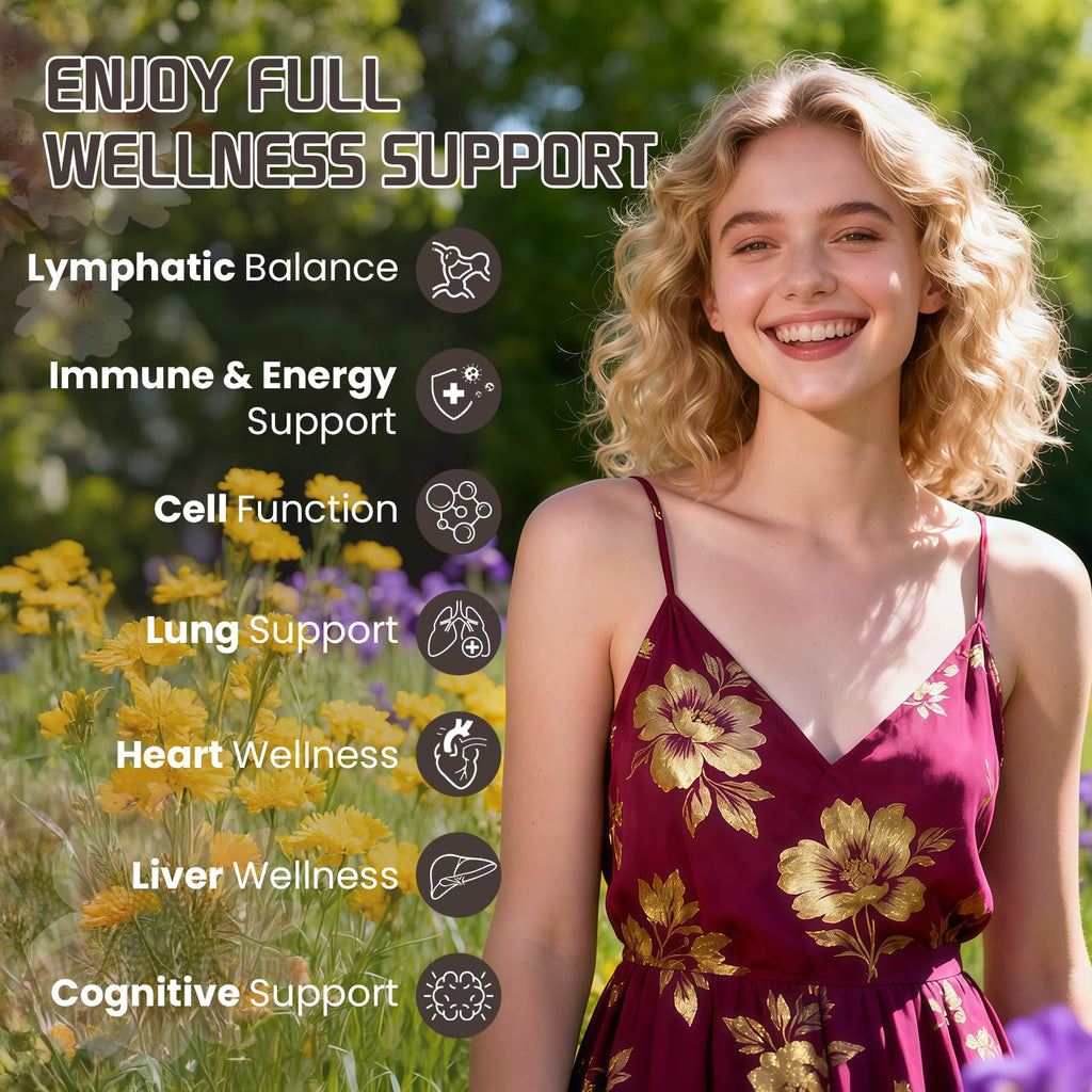 BIOZQYNK Lymphatic Drainage Liquid Drops – Herbal Extracts & Botanicals for Circulation, Immune & Detox Support – Alcohol-Free, Vegan (2 fl oz) - Maple Wellness Supplements