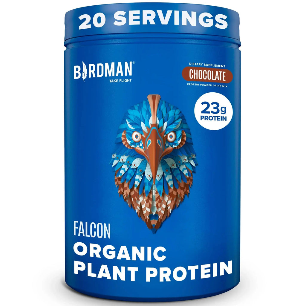 BIRDMAN Falcon Vegan Protein Powder Organic, Stevia & Sugar Free, Plant Based Protein - TrustMedUSA