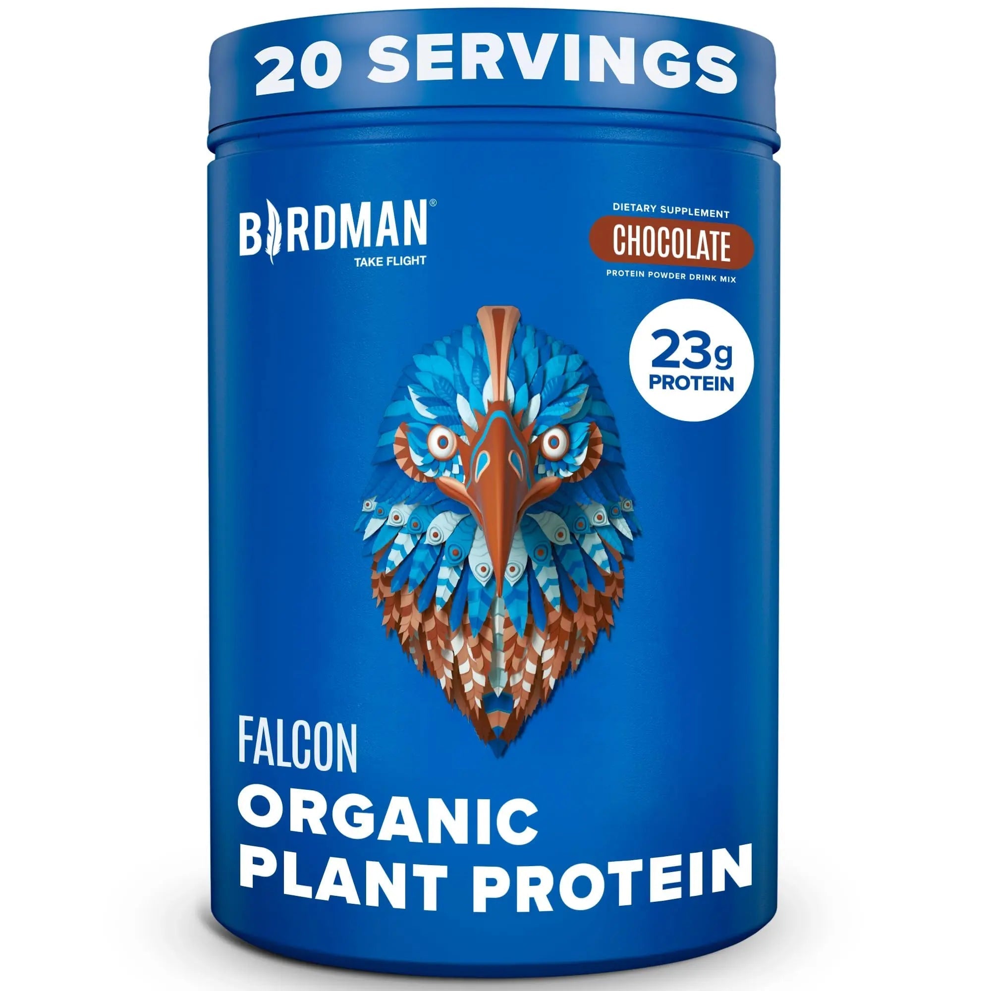 BIRDMAN Falcon Vegan Protein Powder Organic, Stevia & Sugar Free, Plant Based Protein - TrustMedUSA