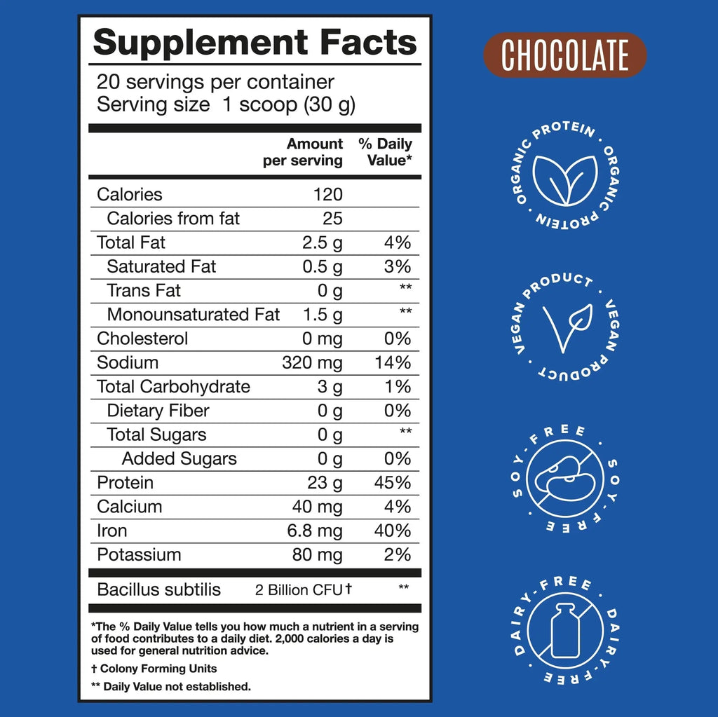 BIRDMAN Falcon Vegan Protein Powder Organic, Stevia & Sugar Free, Plant Based Protein - TrustMedUSA
