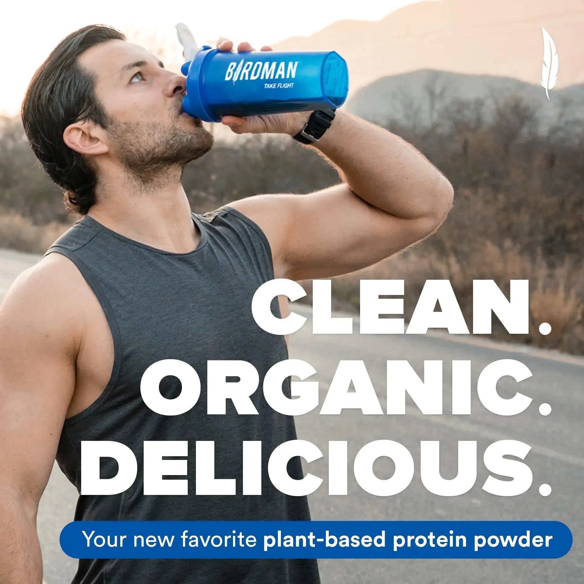BIRDMAN Falcon Vegan Protein Powder Organic, Stevia & Sugar Free, Plant Based Protein - TrustMedUSA