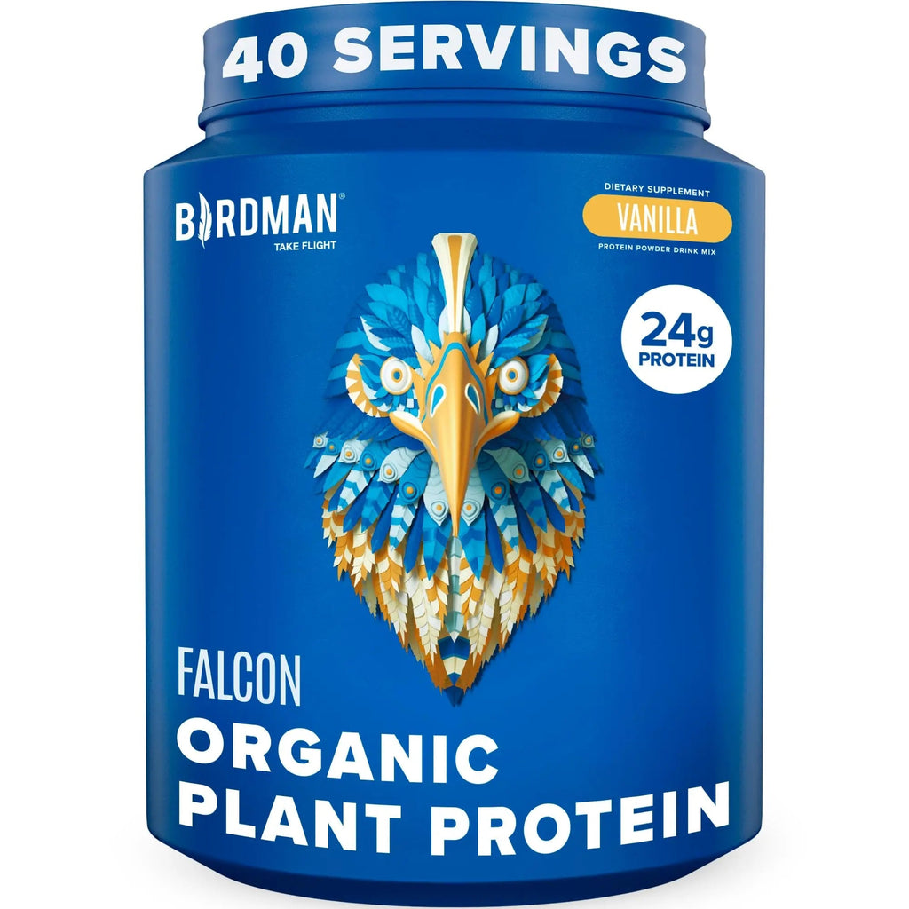BIRDMAN Falcon Vegan Protein Powder Organic, Stevia & Sugar Free, Plant Based Protein - TrustMedUSA
