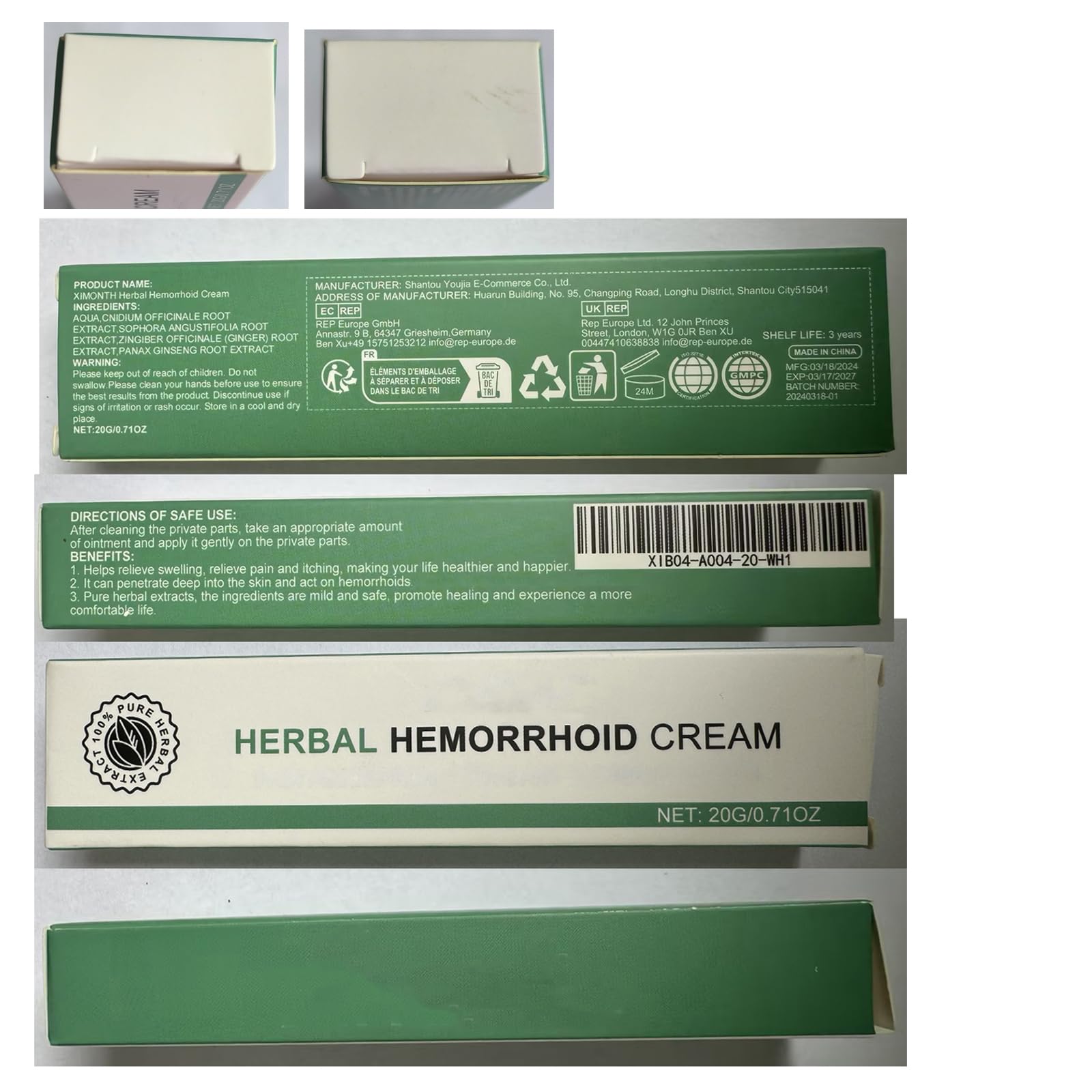 BITYEYE Herbal Hemorrhoids Cream,Hemorrhoid Cream,for Men and Women (1PCS) - TrustMedUSA
