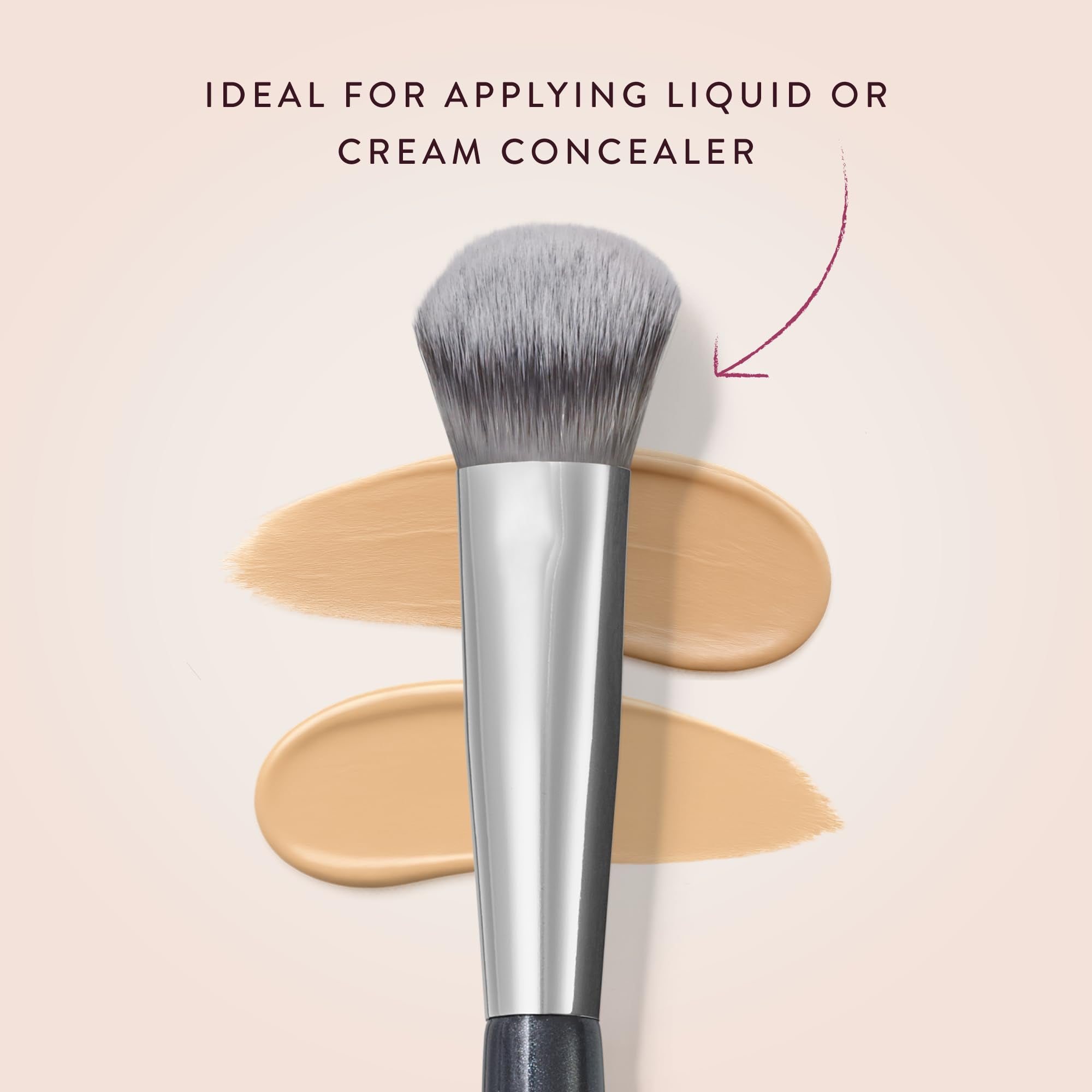 BK BEAUTY BRUSHES - ANGIE HOT & FLASHY A506 CONCEALER - Viral "Kitten Paw" Face Brush - Under-Eye Concealing and Contouring - Makeup Brushes - TrustMedUSA
