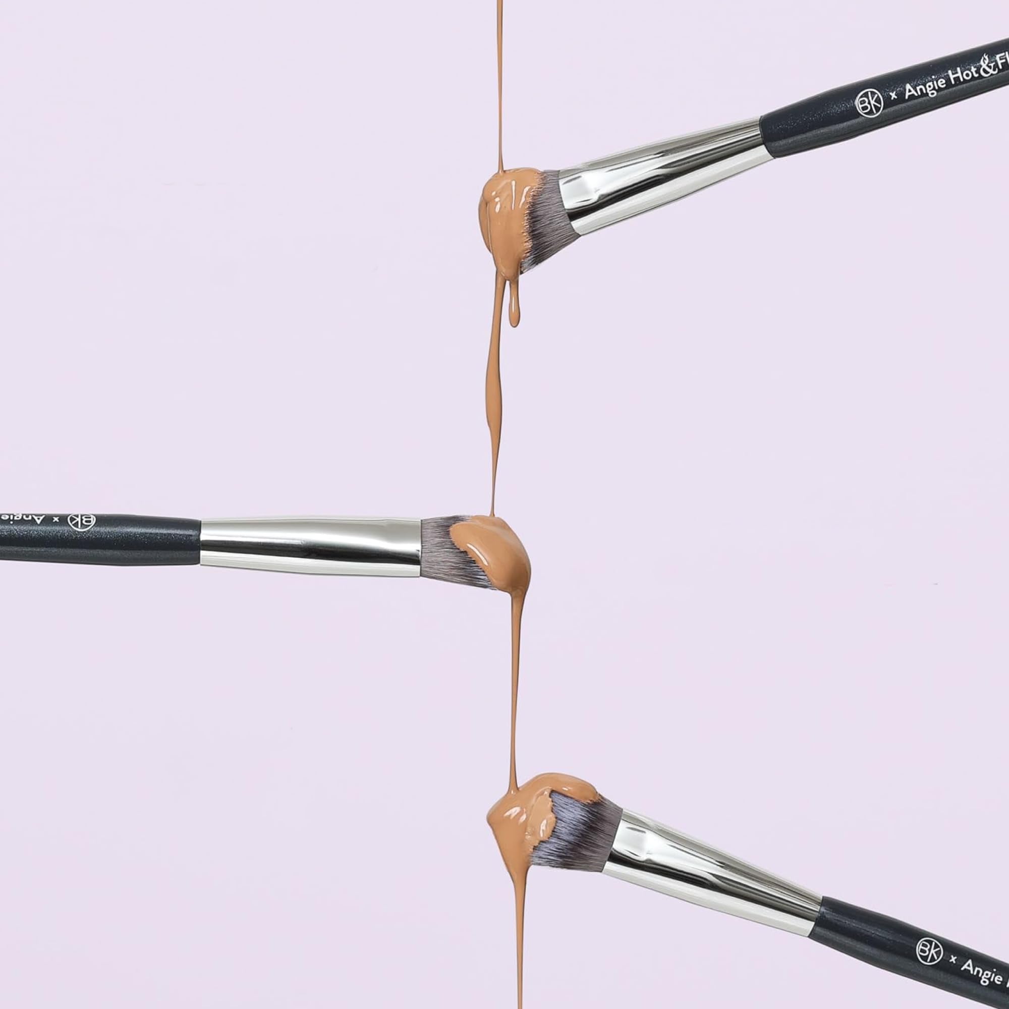 BK BEAUTY BRUSHES - ANGIE HOT & FLASHY A506 CONCEALER - Viral "Kitten Paw" Face Brush - Under-Eye Concealing and Contouring - Makeup Brushes - TrustMedUSA