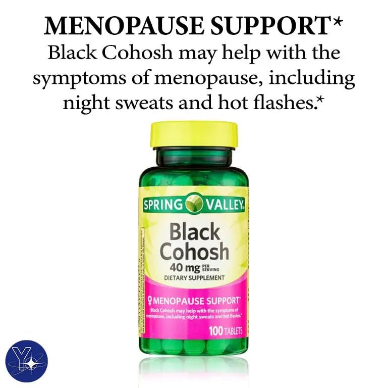 Black Cohosh Menopause Support Dietary Supplement Tablets Spring Valley - TrustMedUSA
