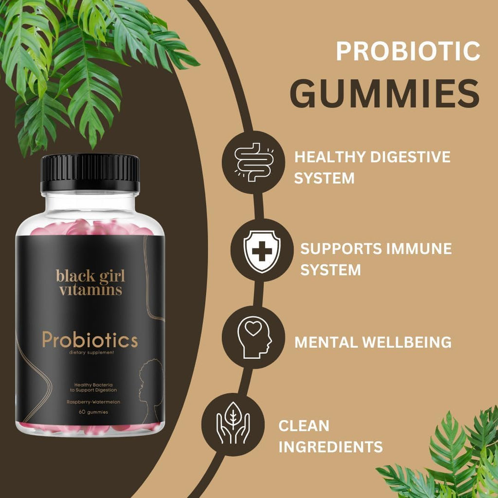 Black Girl Vitamins Complete Wellness Essentials - 30-Day Bundle with D3 Gummies, Probiotics, Hair-Skin-Nails + Sea Moss - 8 Key Nutrients for Immune, Skin & Energy Support - TrustMedUSA