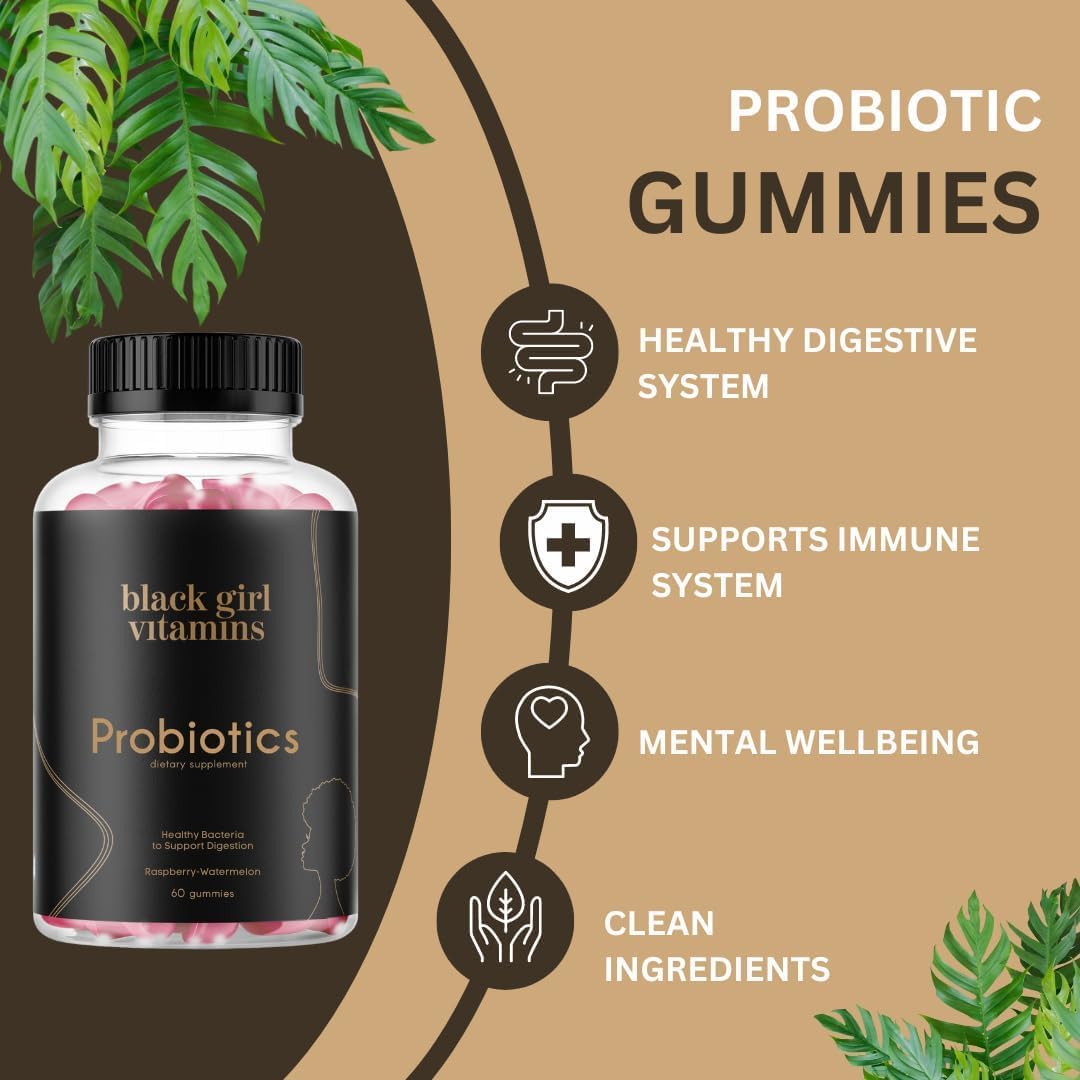 Black Girl Vitamins Complete Wellness Essentials - 30-Day Bundle with D3 Gummies, Probiotics, Hair-Skin-Nails + Sea Moss - 8 Key Nutrients for Immune, Skin & Energy Support - TrustMedUSA