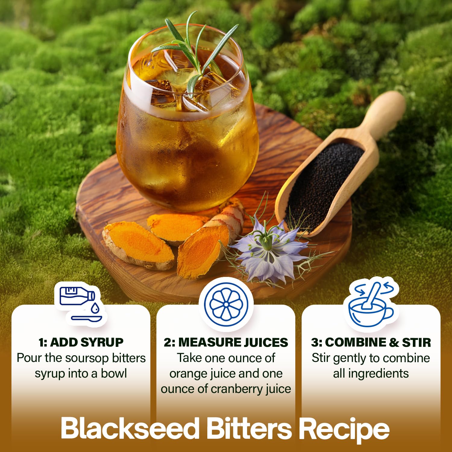 Black Seed Oil Bitters Liquid - Premium Herbal Blend with Black Seed Extract, Curcumin (Turmeric Extract), Ashwagandha, Elderberry, Probiotics, Vitamin C, Zinc...16 fl oz | Natural Botanical Blend - TrustMedUSA