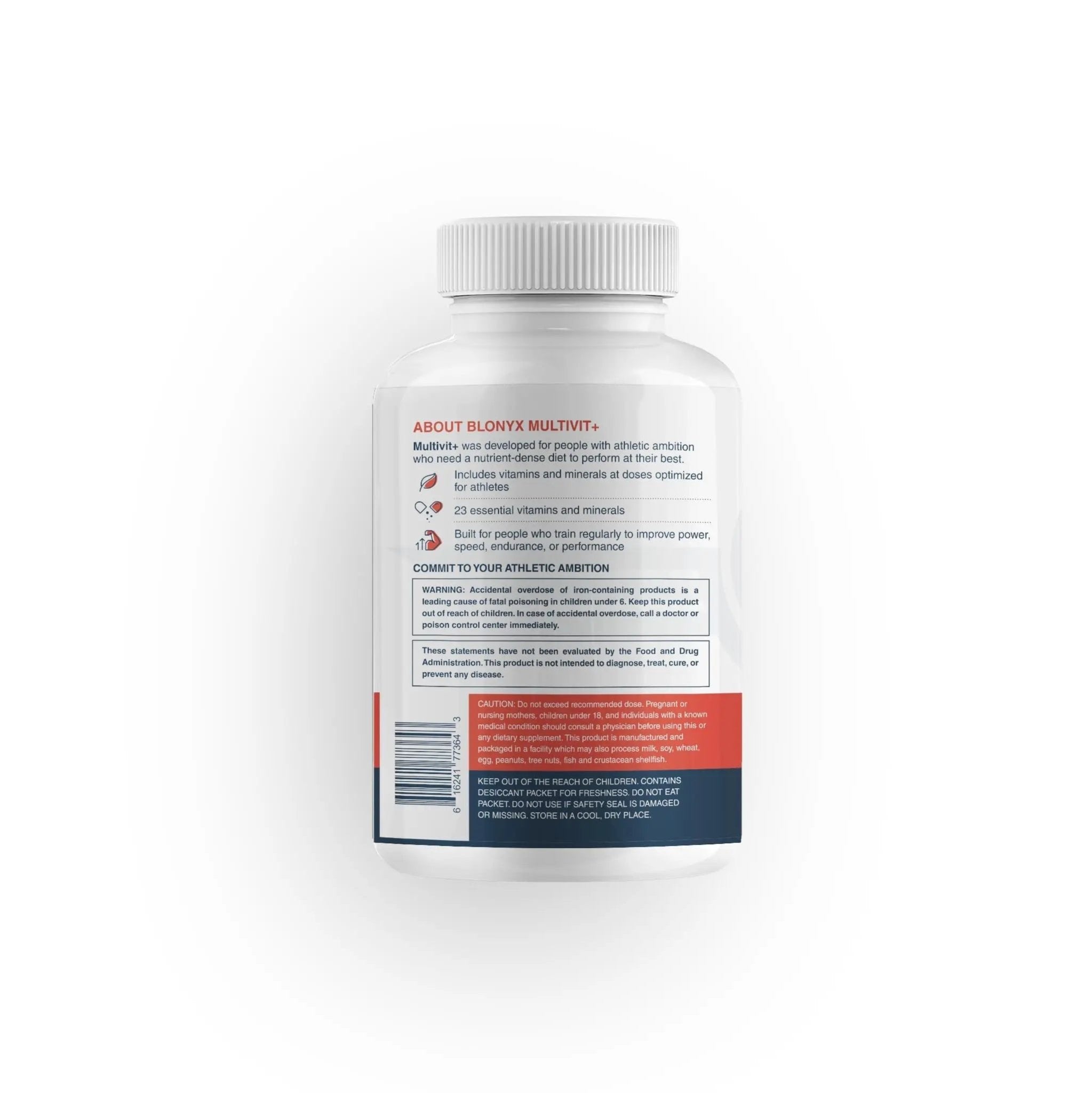 Blonyx Multivit+ Athlete's Multivitamin - Whole Food-Sourced Nutrients, Supports Performance & Muscle Health, 90 Day Supply - TrustMedUSA