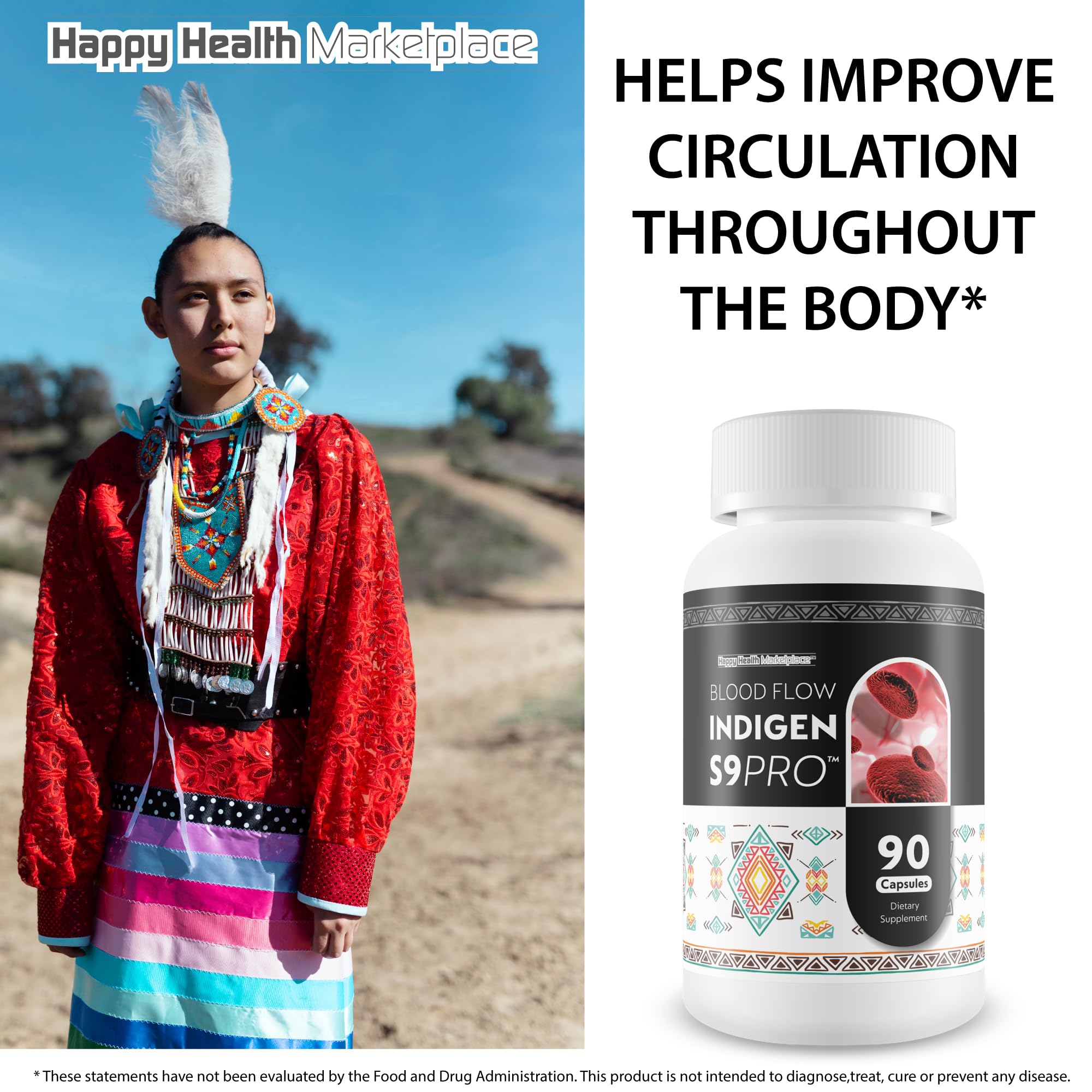 Blood Flow Indigen S9 Pro - Our Best Poor Circulation Supplements for Advanced Blood Flow Care - Blood Circulation Support - Blood Circulation Supplements for Healthy Blood Flow Help Blood Flow Pills - TrustMedUSA