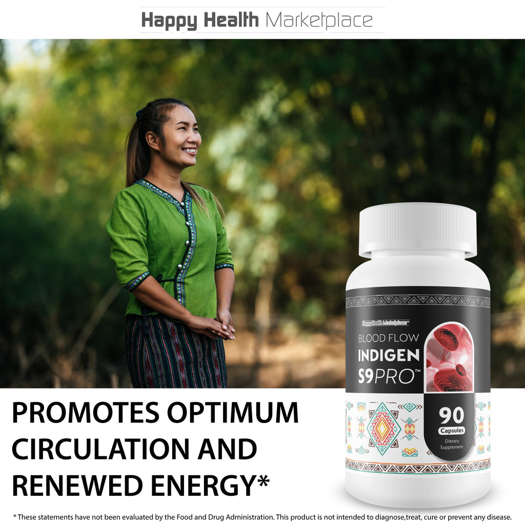 Blood Flow Indigen S9 Pro - Our Best Poor Circulation Supplements for Advanced Blood Flow Care - Blood Circulation Support - Blood Circulation Supplements for Healthy Blood Flow Help Blood Flow Pills - TrustMedUSA