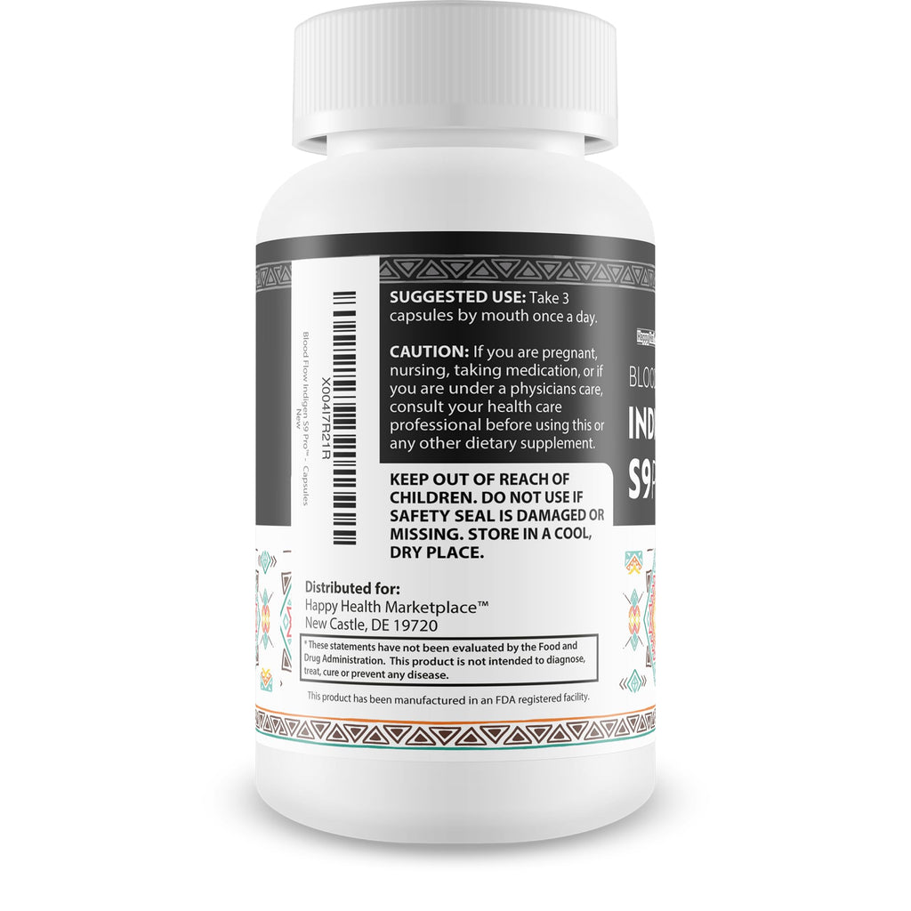 Blood Flow Indigen S9 Pro - Our Best Poor Circulation Supplements for Advanced Blood Flow Care - Blood Circulation Support - Blood Circulation Supplements for Healthy Blood Flow Help Blood Flow Pills - TrustMedUSA