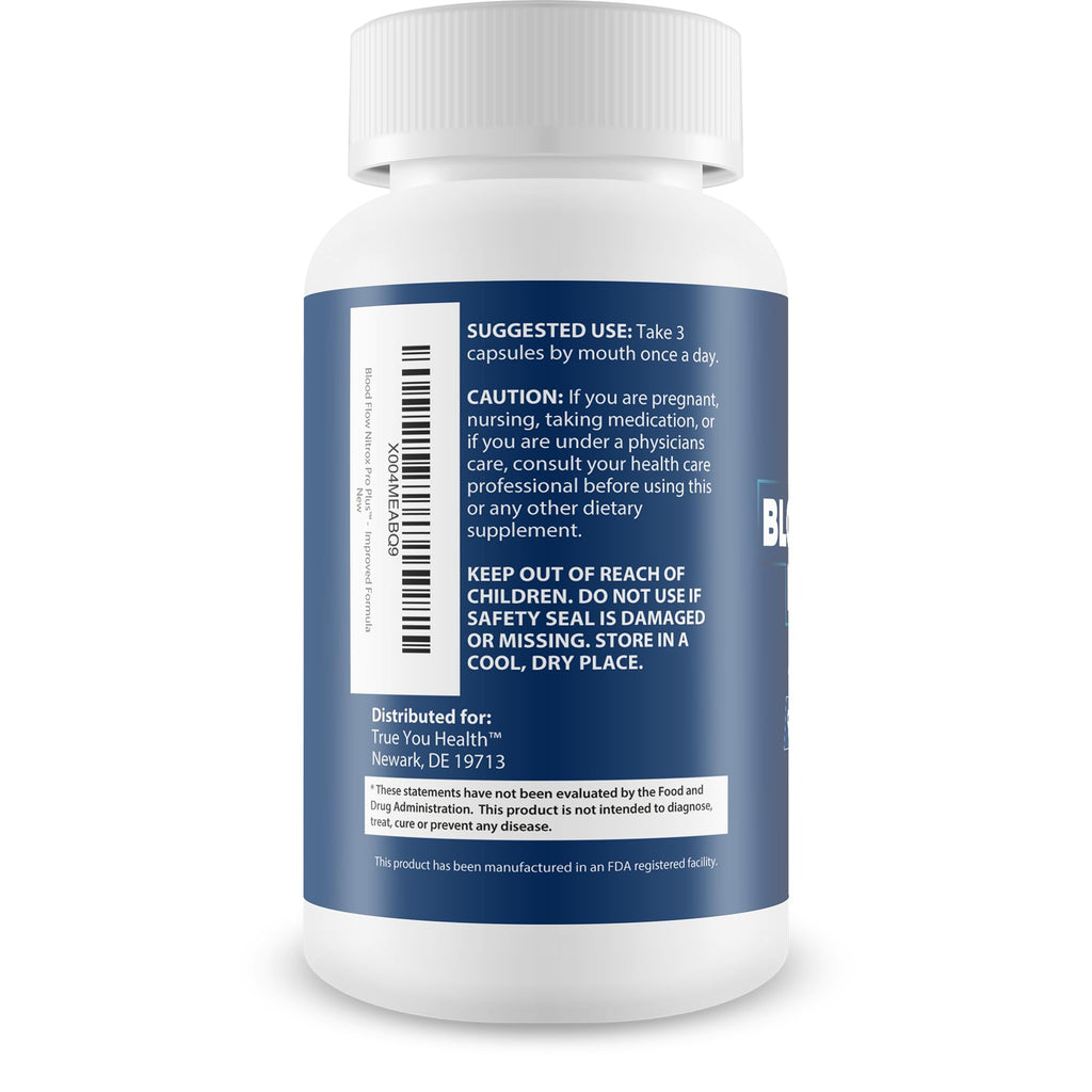 Blood Flow Nitrox Pro Plus - Improved Formula - Our Best Blood Circulation Supplements For Men - Vasodialators - Increase Blood Flow Care Blood Circulation Supplement Blood Flow Supplement For Men - TrustMedUSA
