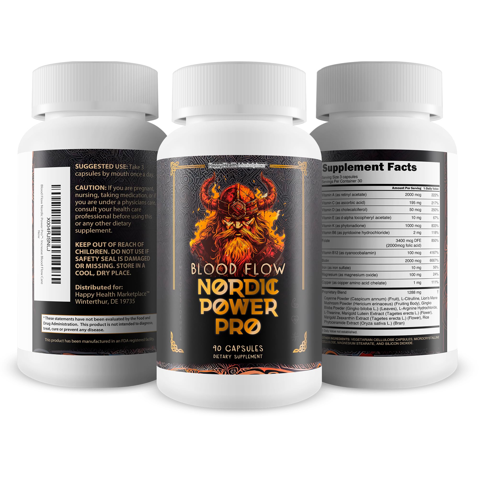Blood Flow Nordic Power Pro - Our Best Blood Circulation Supplements for Men - Increase Blood Flow Care - Better Blood Flow Nordic Power Male Pills - Male Nordic Power Supplement for Max Blood Flow - TrustMedUSA