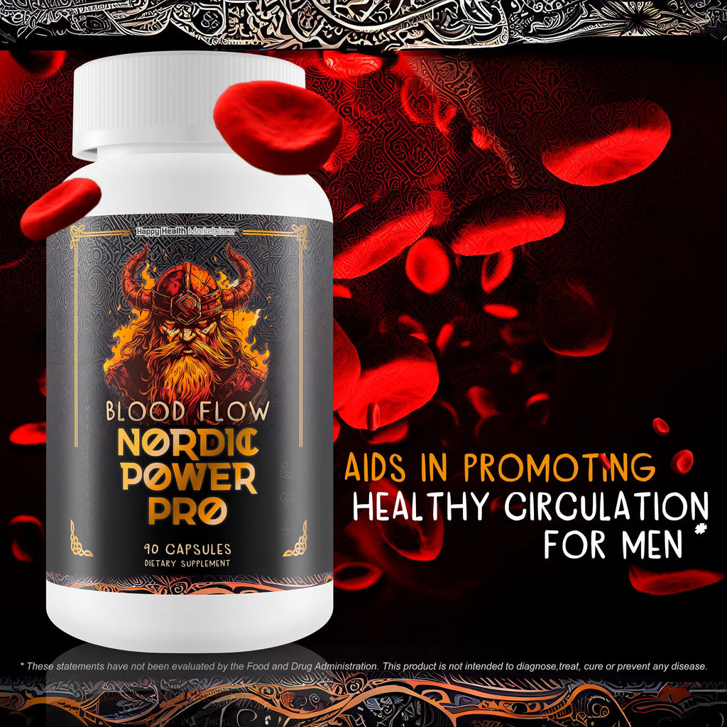 Blood Flow Nordic Power Pro - Our Best Blood Circulation Supplements for Men - Increase Blood Flow Care - Better Blood Flow Nordic Power Male Pills - Male Nordic Power Supplement for Max Blood Flow - TrustMedUSA