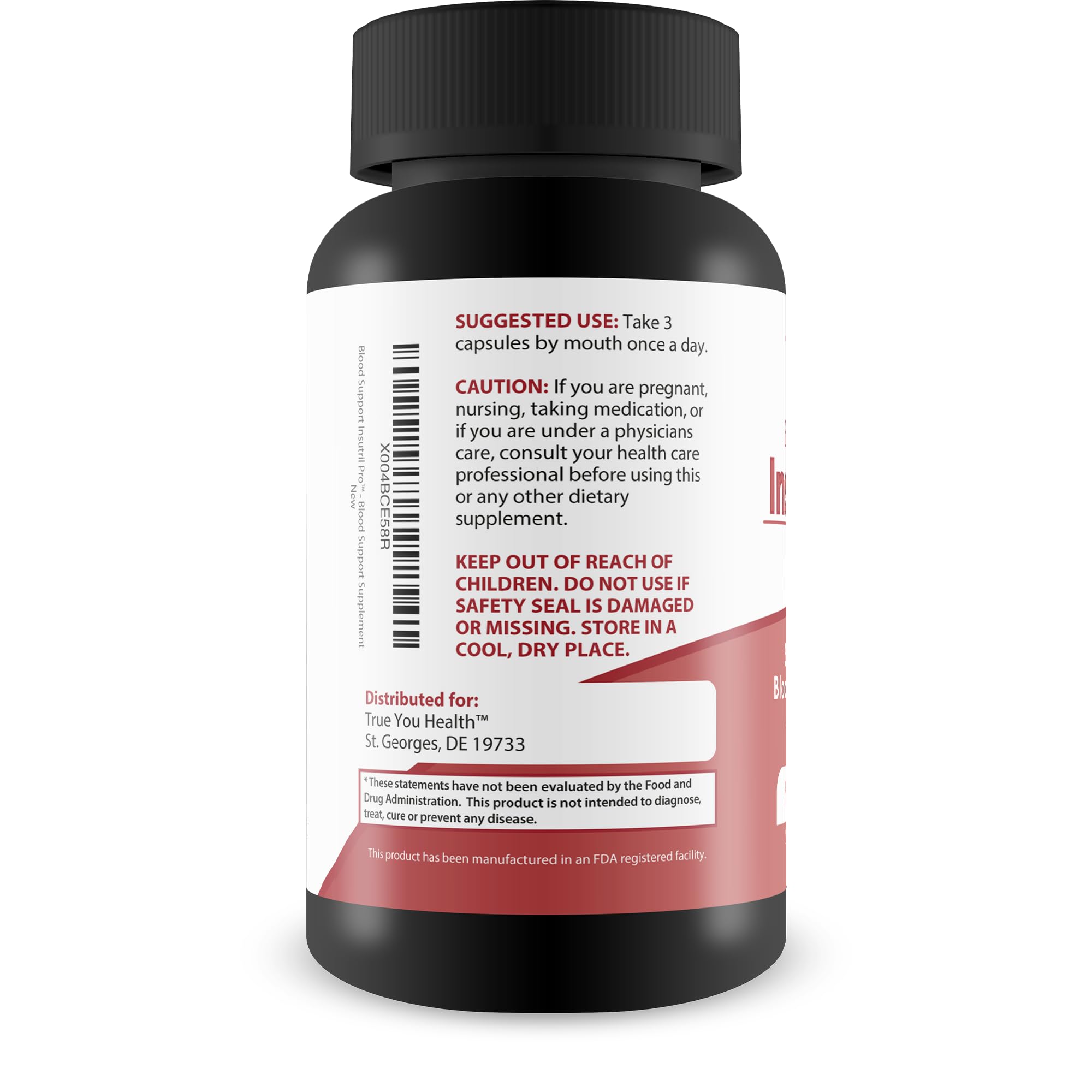 Blood Support Insutril Pro - Our Best Sugar Health & Blood Health Support Supplement - Circulatory Health Support - Blood Balance Blood Boost Blood Circulation Supplements - Health Blood Balance Pills - TrustMedUSA