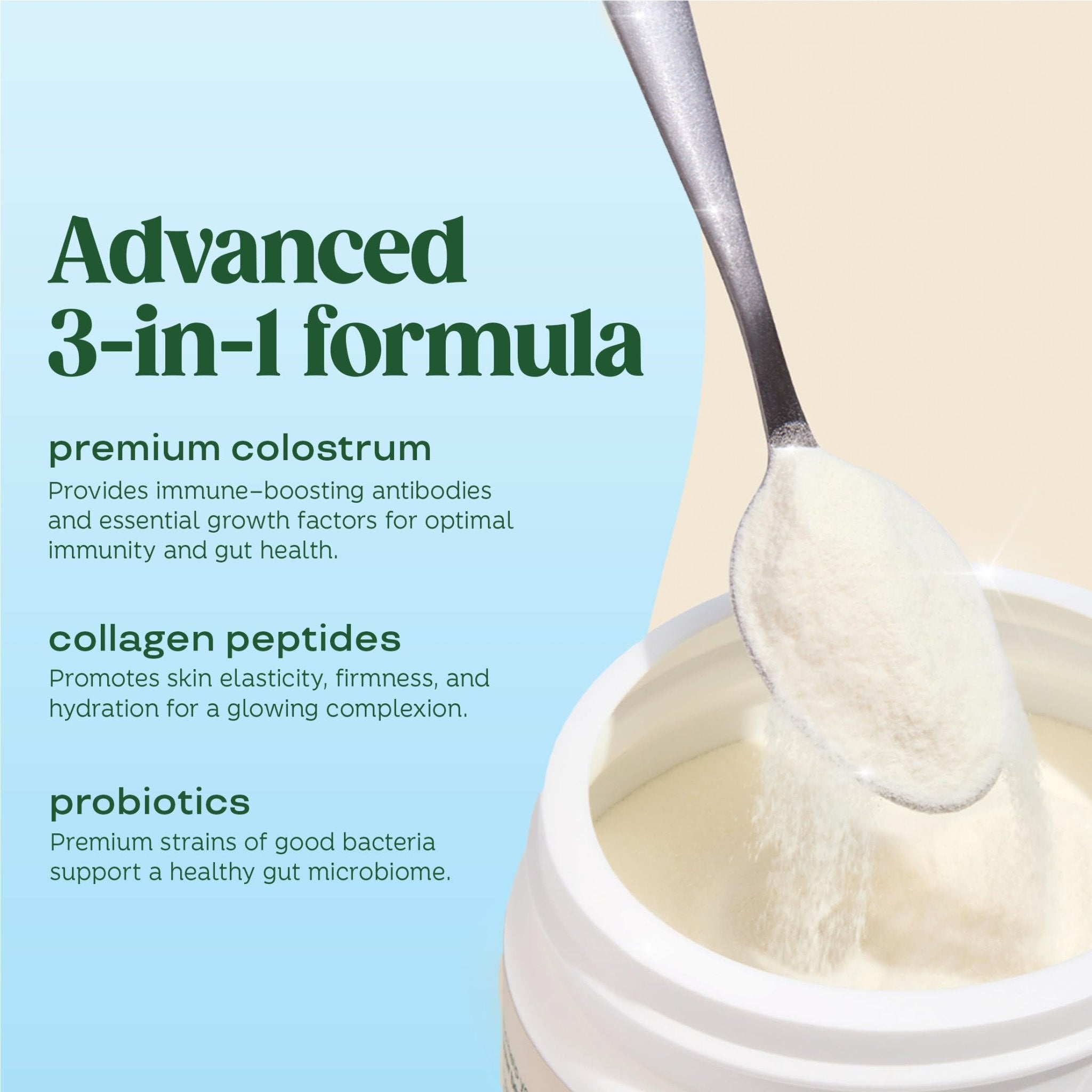 Bloom Nutrition Bovine Colostrum Powder with Vitamin B-12 for Gut Health, Immune Support, Hair Growth & Beauty Supplement | Unflavored, 25 Servings - TrustMedUSA