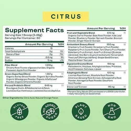 Bloom Nutrition Greens and Superfoods Powder for Digestive Health, Greens Powder - TrustMedUSA