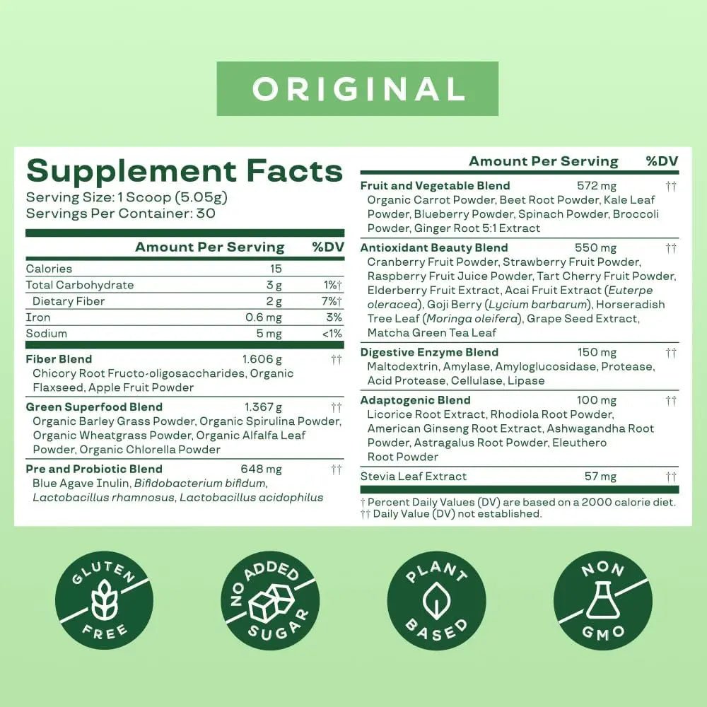 Bloom Nutrition Greens and Superfoods Powder for Digestive Health, Greens Powder - TrustMedUSA