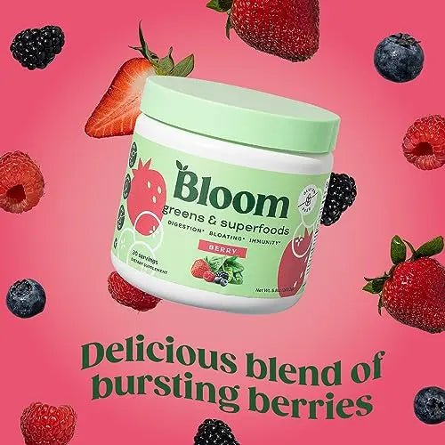 Bloom Nutrition Super Greens Powder Smoothie & Juice Mix (Berry) - TrustMedUSA