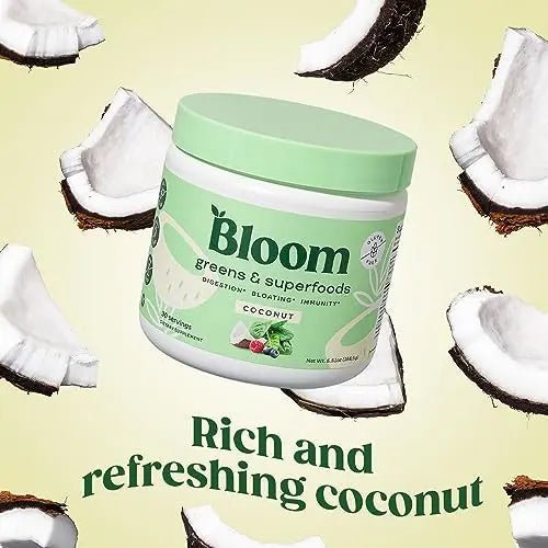 Bloom Nutrition Super Greens Powder Smoothie & Juice Mix (Coconut) - TrustMedUSA