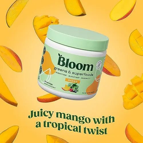 Bloom Nutrition Super Greens Powder Smoothie & Juice Mix (Mango) - TrustMedUSA
