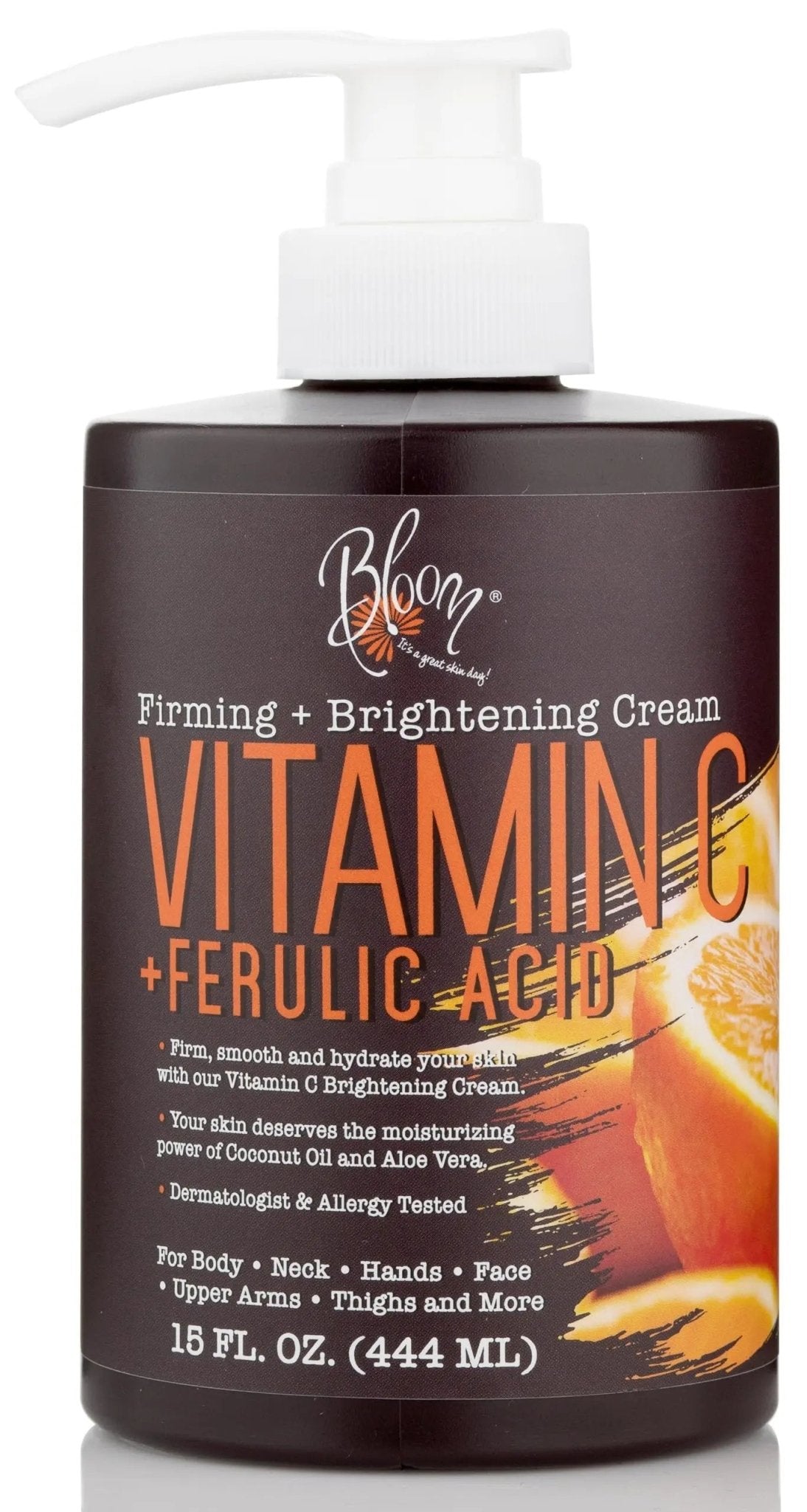 BLOOM Vitamin C Cream Body Lotion & Face Moisturizer W/Coconut Oil | Natural Skin Care - TrustMedUSA