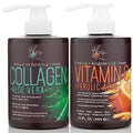 BLOOM Vitamin C Cream + Collagen Cream Body Lotion & Face Moisturizer 2PC Skincare - TrustMedUSA