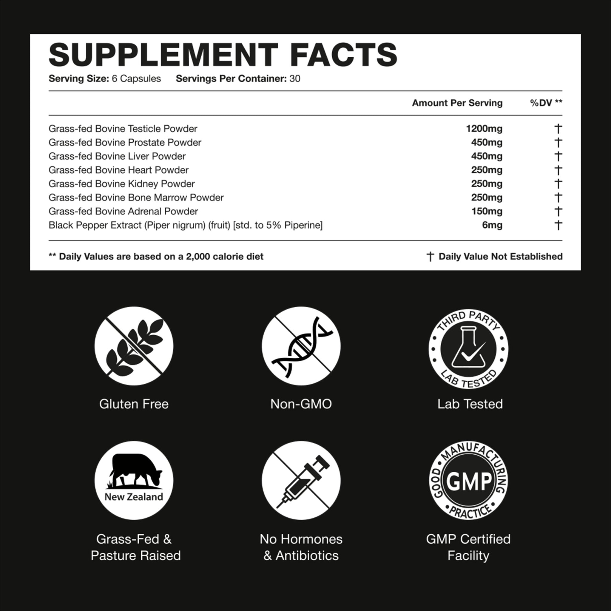 Bloomeo Beef Organ Supplement for Men | 100% Grass Fed Beef Liver Capsules with Bull Testicle, Prostate, Bone Marrow & More X: Ancestral Superfoods for Vital Energy, Immunity & Men’s Health, 180 ct - Maple Wellness Supplements