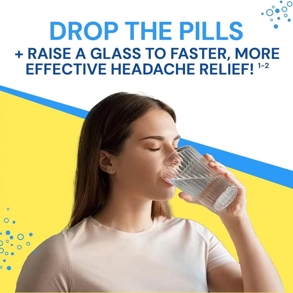 Blowfish for Headaches | Maximum Strength Effervescent Pain Relief Tablets – Treats Headaches Fast, 2X Faster Than Pills – Lemon Flavor (2 Pack) - TrustMedUSA