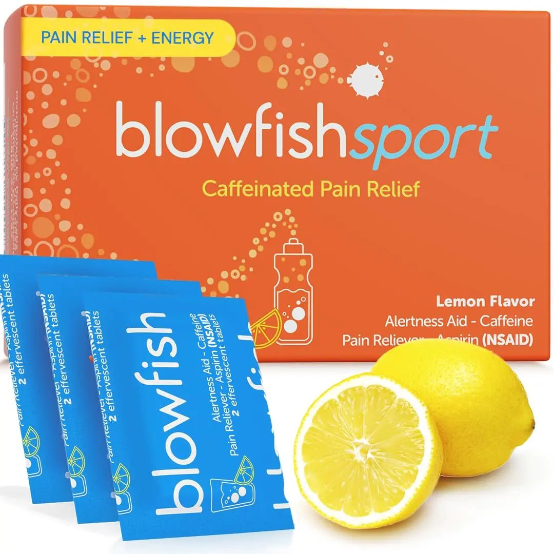 Blowfish Sport | Pain Relief for Athletes | Eases Sore Muscles | Boosts Energy | Effervescent Formula Works Fast | Perfect for Morning Workouts - TrustMedUSA