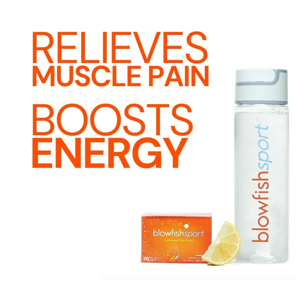 Blowfish Sport | Pain Relief for Athletes | Eases Sore Muscles | Boosts Energy | Effervescent Formula Works Fast | Perfect for Morning Workouts - TrustMedUSA