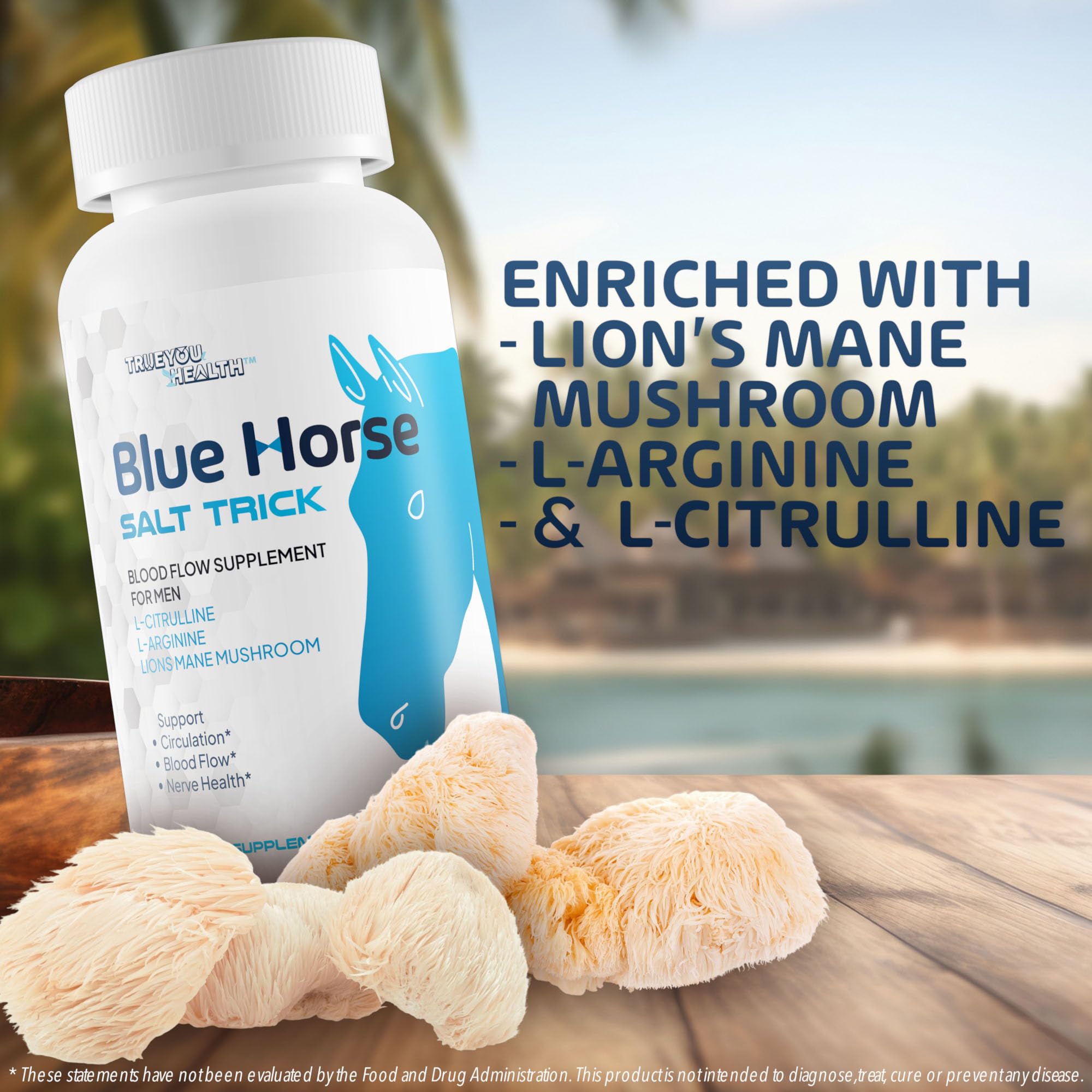 Blue Horse Salt Trick - Our Best Blood Flow Supplement for Men - Our Best Circulation Supplement - Male Circulation Supplements Nitric Oxide Vasodilator to Improve Blood Flow 7 Blue Salt Trick for Men - TrustMedUSA