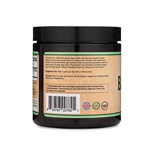 Blue Spirulina Powder - Maximum 35% Phycocyanin Content, Superfood Powder from Blue - TrustMedUSA