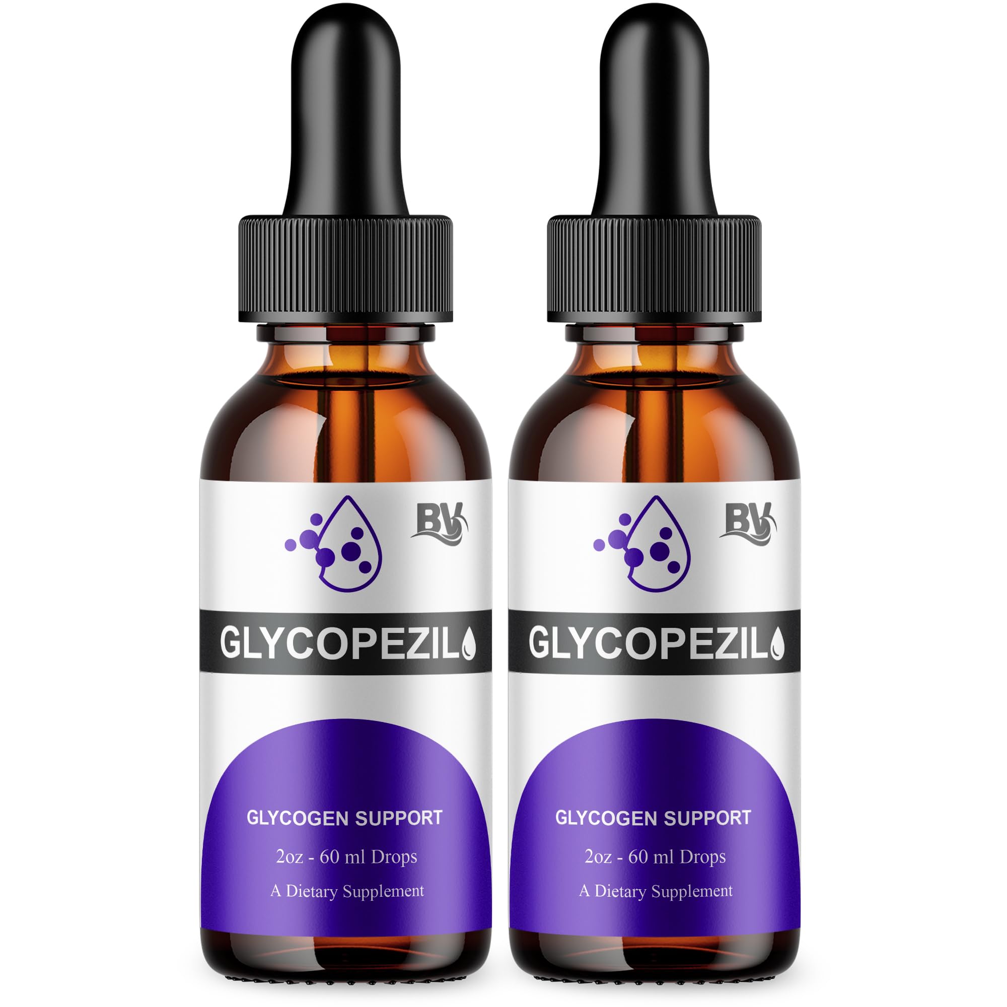 BLUE VIBE Glycopezil Drops, Glyco pezil Advanced Maximum Strength Overall Health & Blood Support Supplement, Glycopezil Premium Daily Health and Overall Energy Formula (2 Pack - 4oz / 120ml) - TrustMedUSA