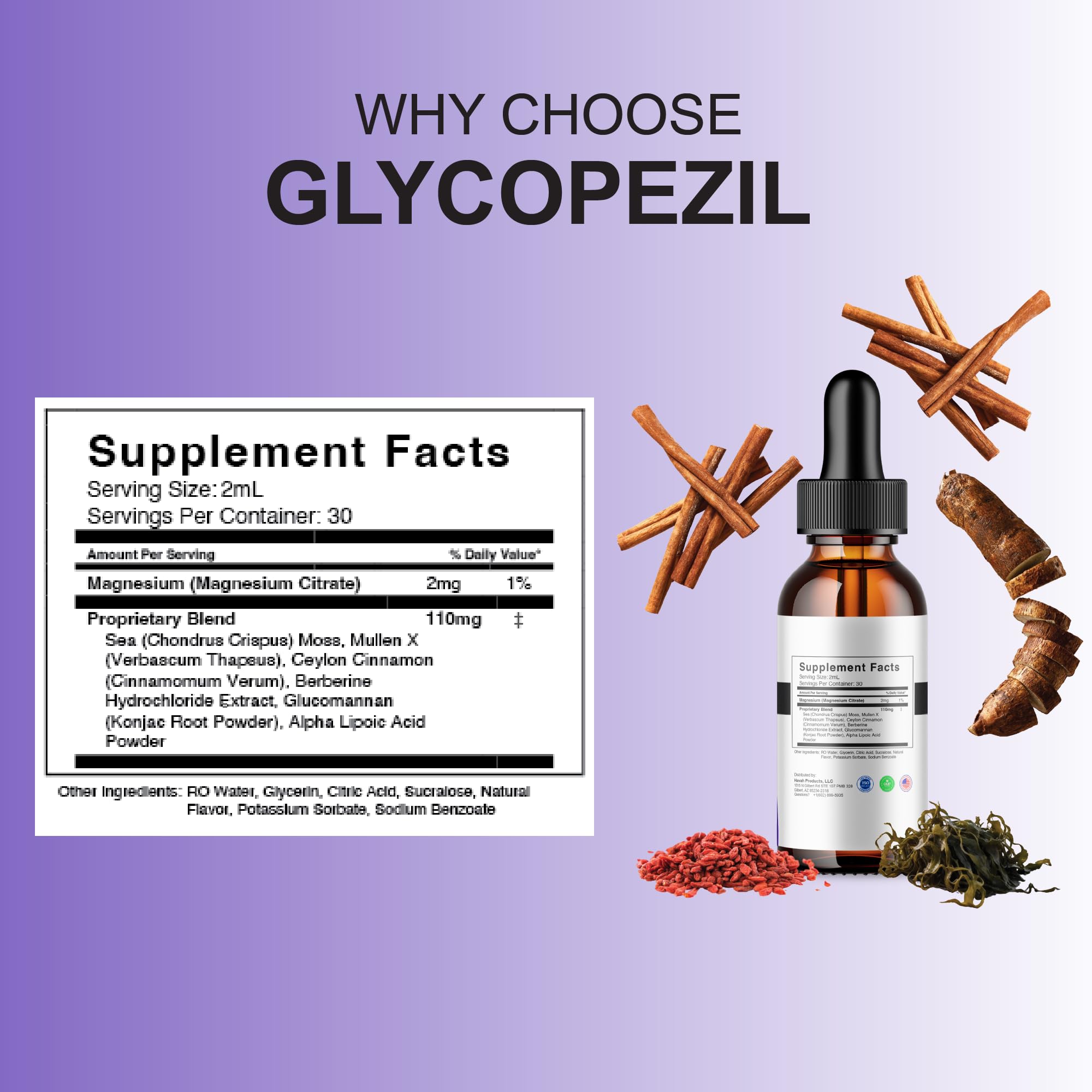 BLUE VIBE Glycopezil Drops, Glyco pezil Advanced Maximum Strength Overall Health & Blood Support Supplement, Glycopezil Premium Daily Health and Overall Energy Formula (2 Pack - 4oz / 120ml) - TrustMedUSA