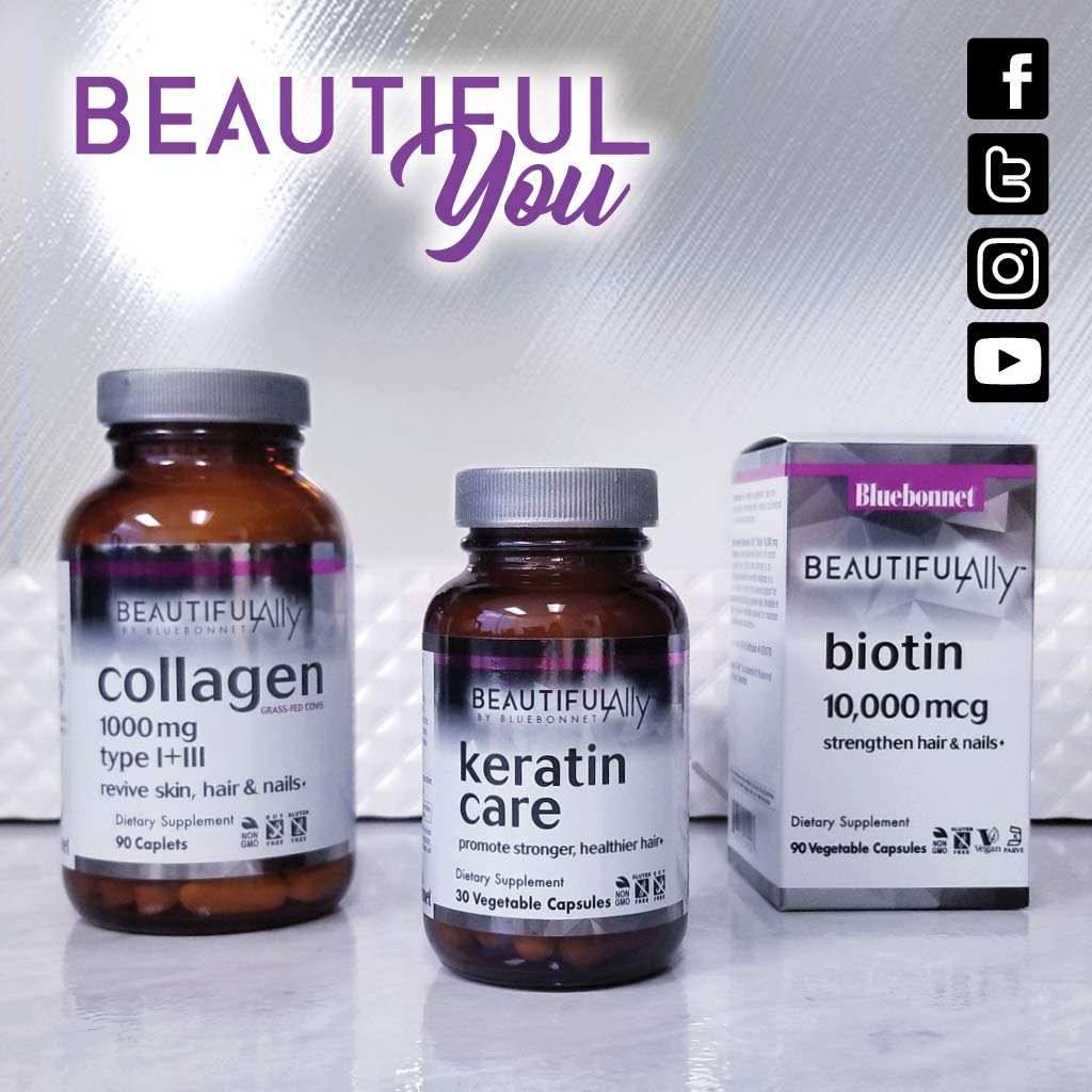 Bluebonnet Nutrition Beautiful Ally Keratin Care, Beauty Nutrient, Best for Hair, Strengthen and Revitalize Hair*, Non GMO, Gluten Free, Soy Free, Milk Free, 30 Vegetable Capsules, 30 Servings - TrustMedUSA