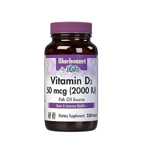 Bluebonnet Nutrition Vitamin D3 2000 IU50 mcg High Potency Immune Support - TrustMedUSA